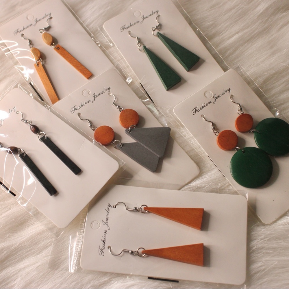 Elegant Wooden Earrings